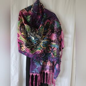 EdHardy By Christian Audigier 100% Acrylic Scarf. OS $40 EUC